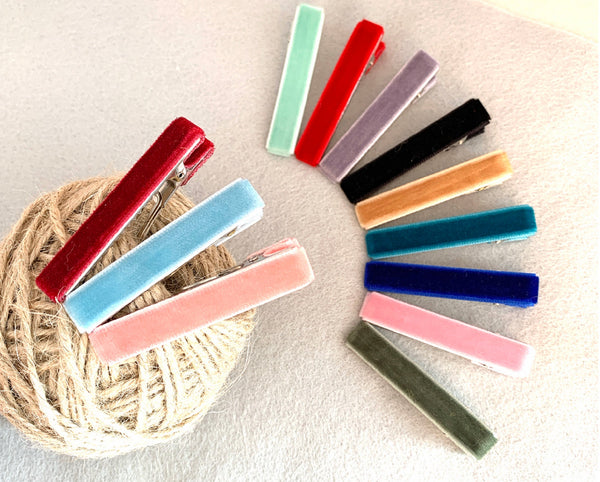 40 pcs / DIY Blank Rectangle Hair Clips  HC019