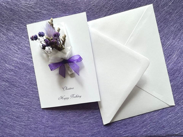 Luxury Handmade Preserved Birthday Card  C066