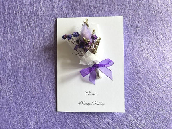 Luxury Handmade Preserved Birthday Card  C066