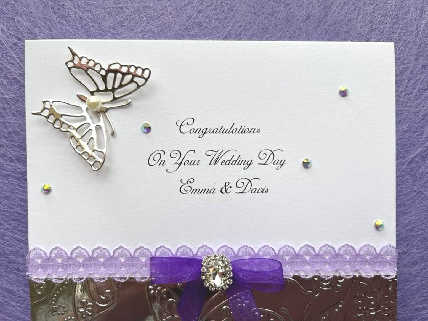 Luxury Personalised Wedding Card with envelope C067