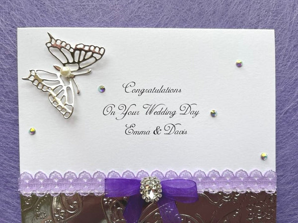 Luxury Personalised Wedding Card with envelope C067