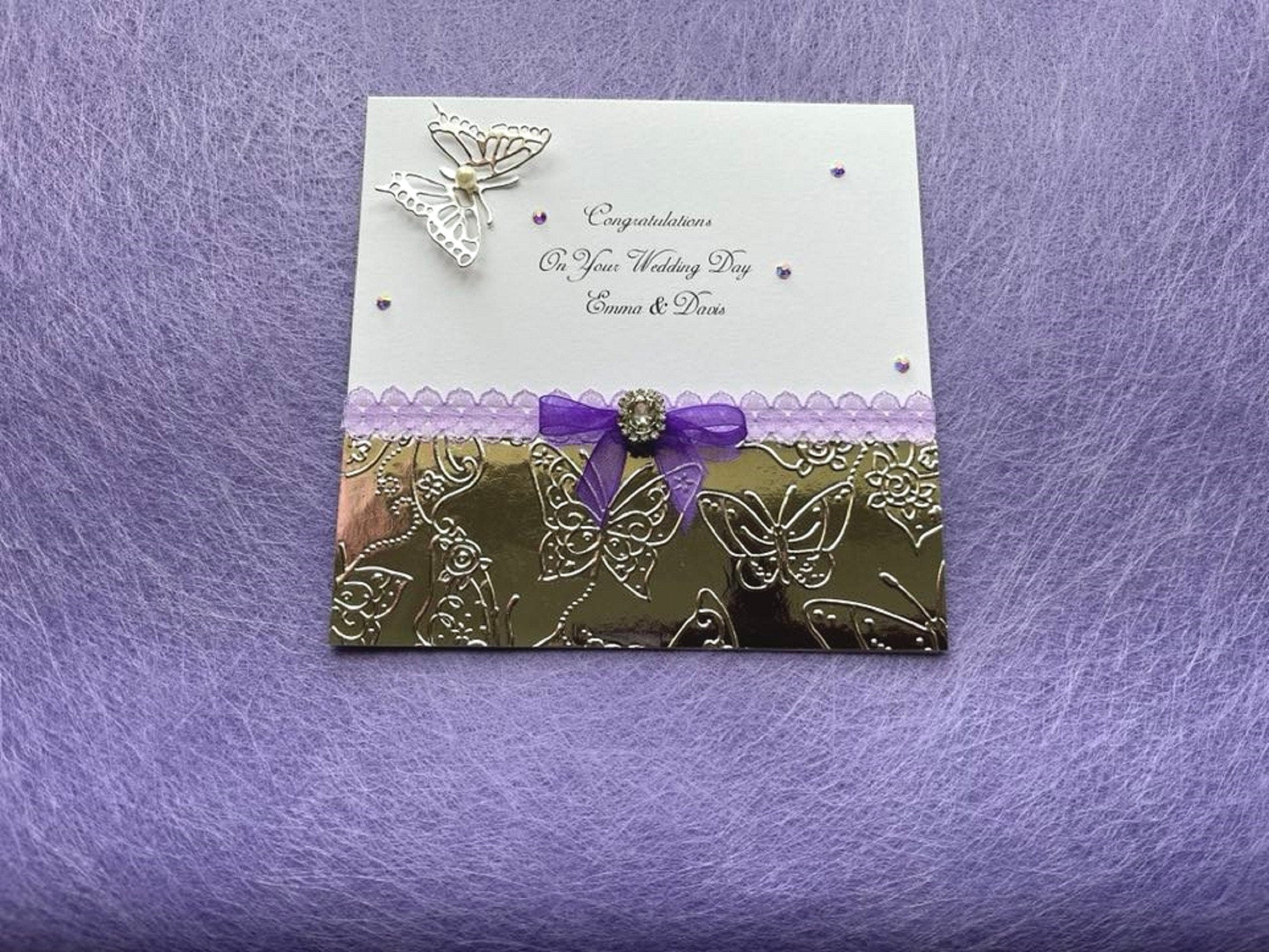 Luxury Personalised Wedding Card with envelope C067