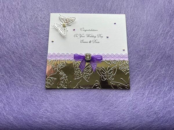 Luxury Personalised Wedding Card with envelope C067