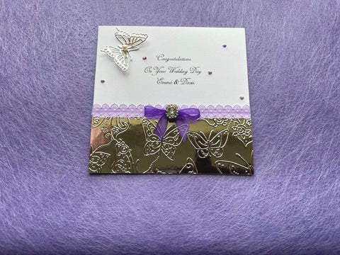 Luxury Personalised Wedding Card with envelope C067