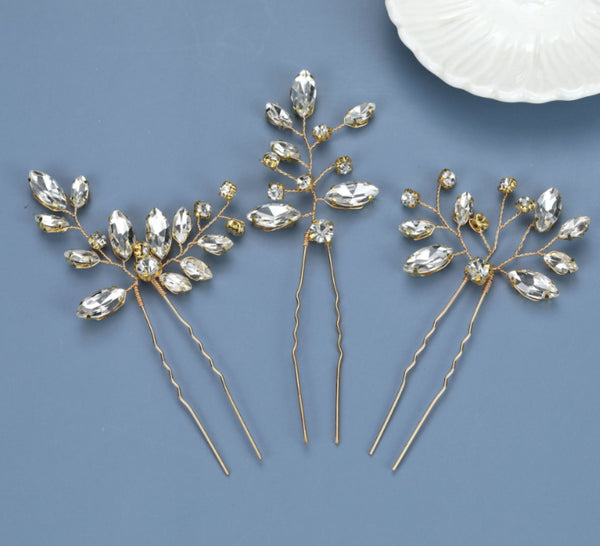 3 piece / Wedding Hair Pins, Bridal Hair Pins  TS845P