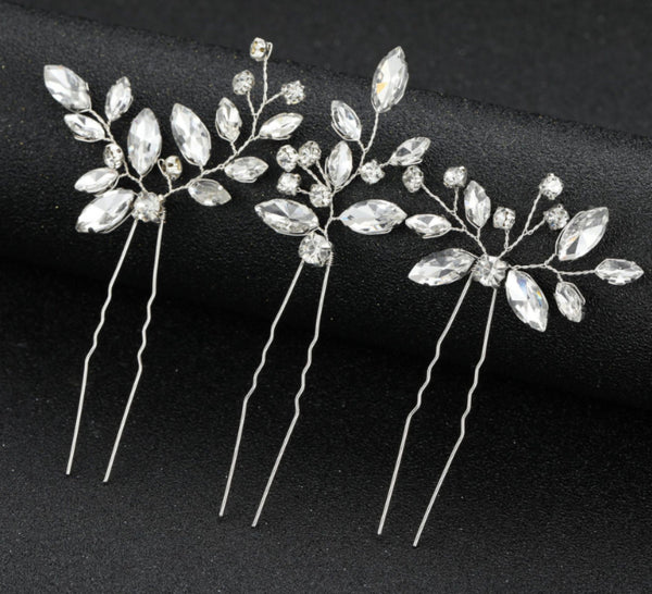 3 piece / Wedding Hair Pins, Bridal Hair Pins  TS845P