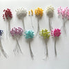 10 Stems / 6mm / Crystal Bead Leaf Spray  FS27S