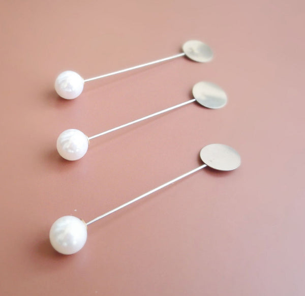 10 pcs / DIY Clutch Brooch Pins, Finding Pin Back Stick