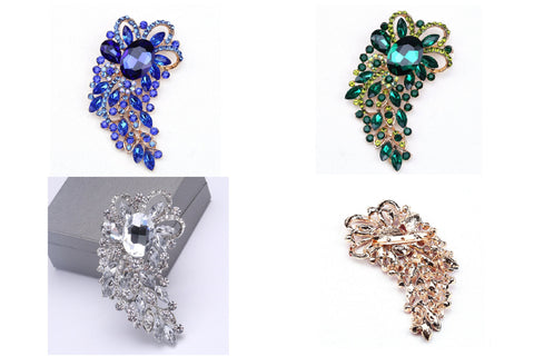 10.6 x 5.2cm / Large Crystal Brooch BR0091