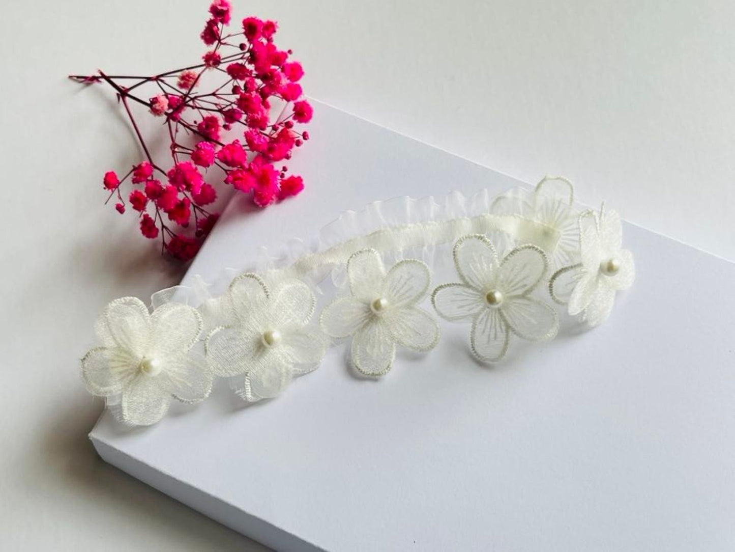 (HB031) Off White Baby Lace hair band
