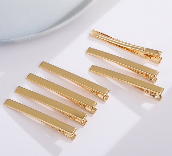 40 pcs / DIY Blank Rectangle Hair Clips  HC019