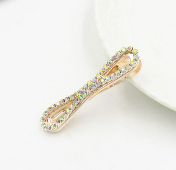 2 pcs / Crystal Hair Clip   CC015