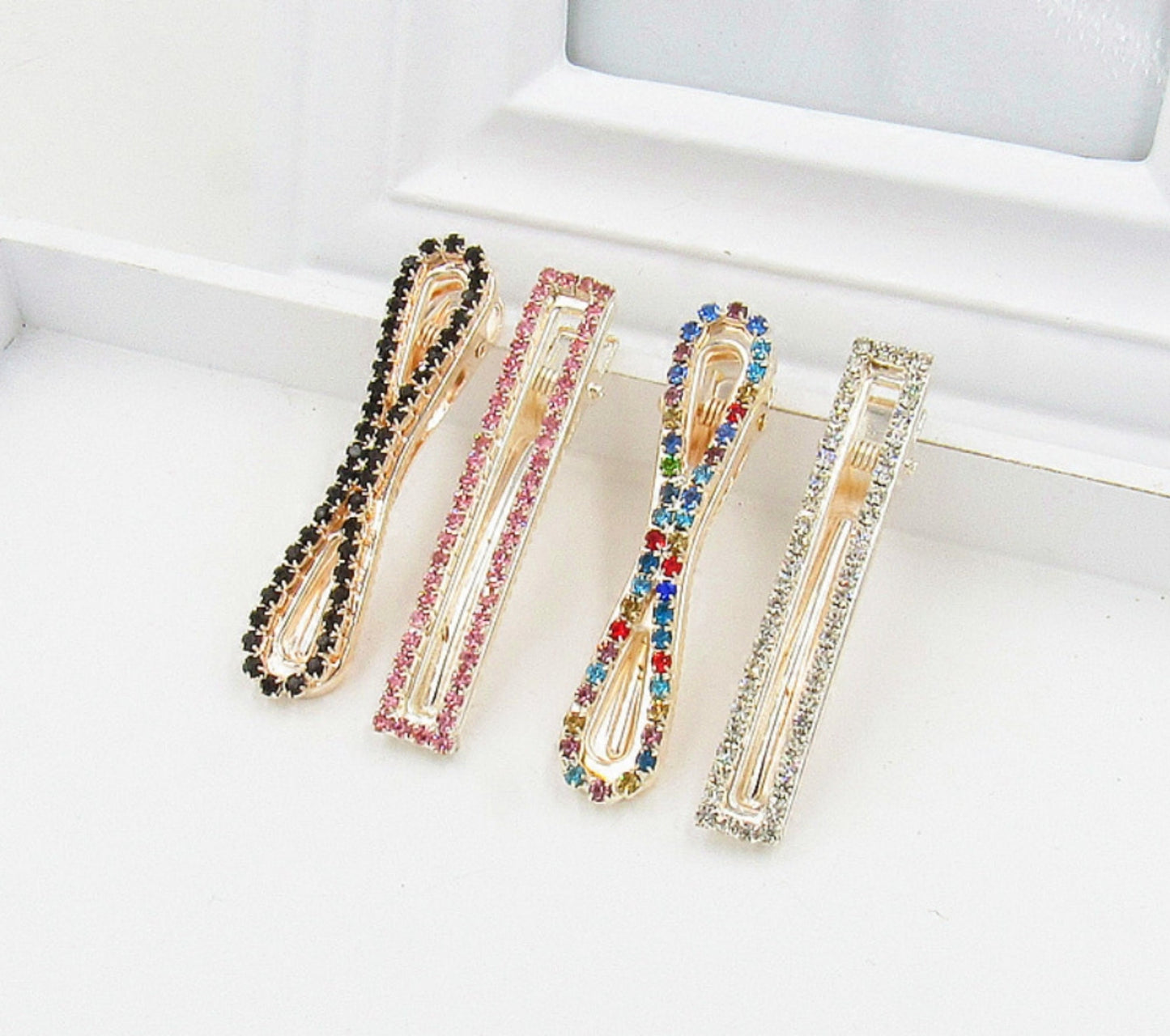 3 pcs / Crystal Hair Clip   CC015