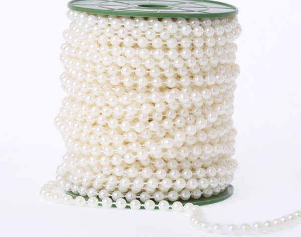 4mm, 5mm,6mm , 8mm / 3 meters Round Pearl Bead Cotton Line