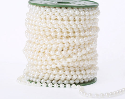 4mm, 5mm,6mm , 8mm / 3 meters Round Pearl Bead Cotton Line