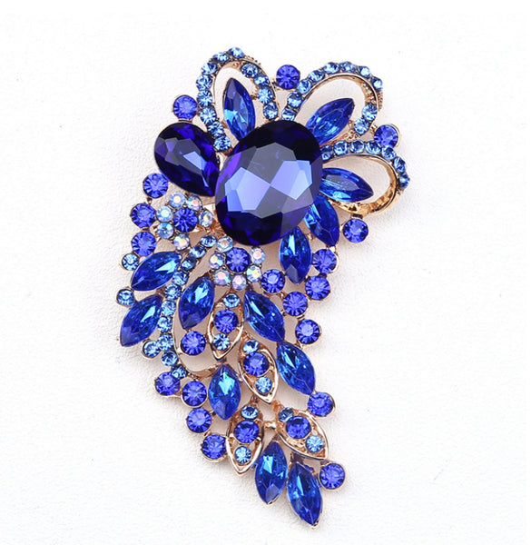 10.6 x 5.2cm / Large Crystal Brooch BR0091