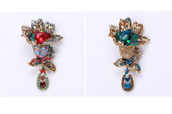 7.4 x 4.2cm / Crystal Brooch  BR0793