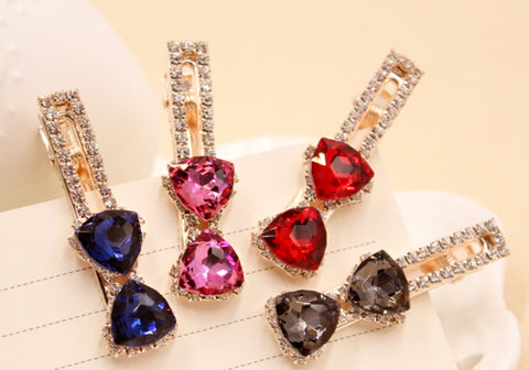 2 pieces Wedding Crystal Hair Clip  CC3010