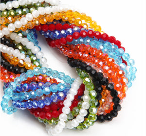 8mm / Mixed AB Round Glass Beads