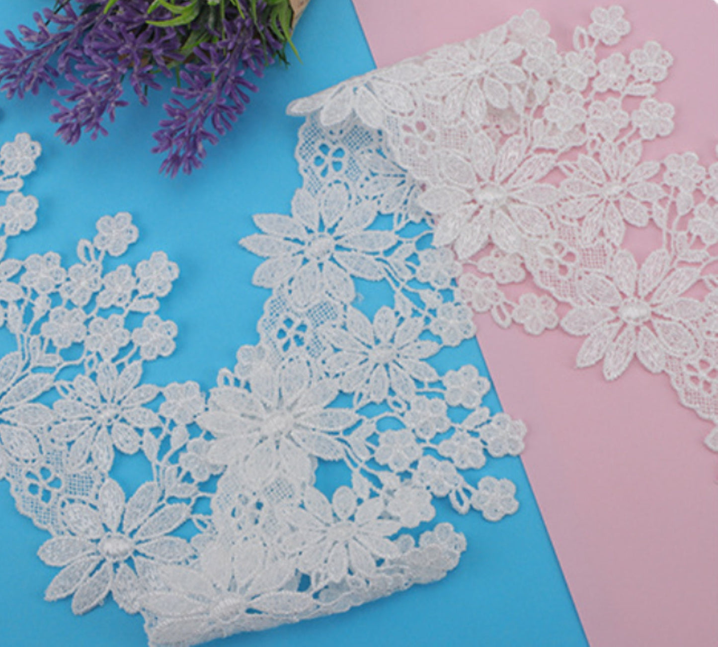 5 Meters / 8cm / Off White / Headband Lace Trim LF107