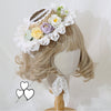 Off White Fascinator Hat, Lolita Hair Accessories GH002