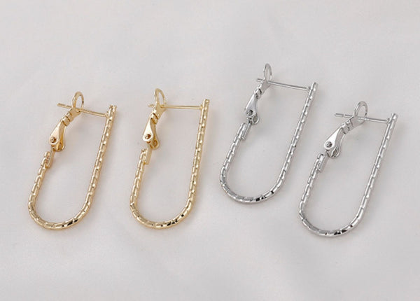 10 pcs / 3.2 x 1.4cm / Gold Plated Earrings Hoop  EK010