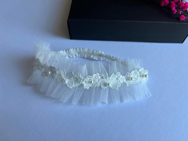 Off White Baby Lace Hair Headband  HB032