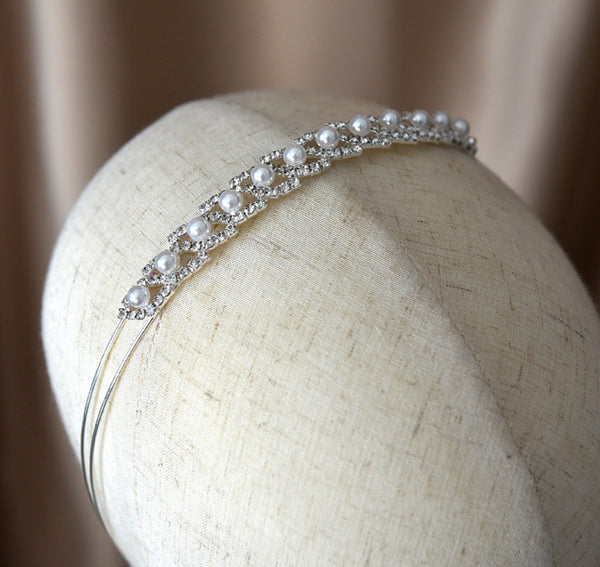 Silver Colour / Crystal Wedding Headband, Bridal Wedding Hair Accessories  TS1386