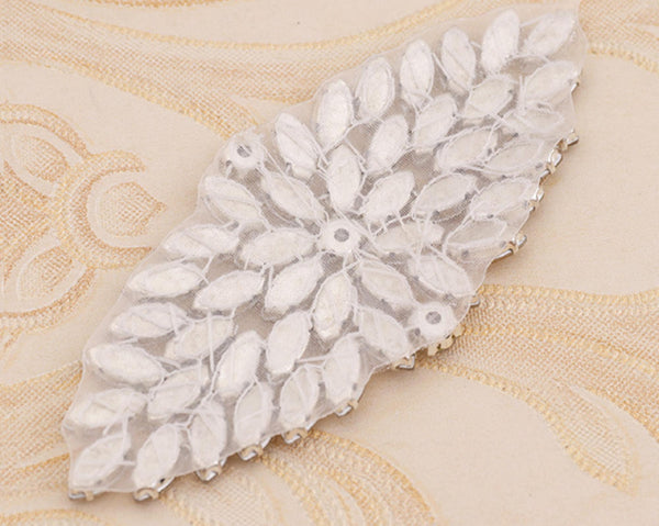 13 x 5.5cm / Iron On Crystal Rhinestone Diamante Applique   YS777