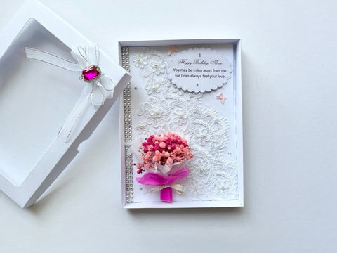 Luxury Handmade Preserved Birthday Card C002