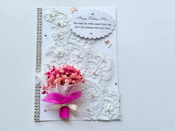Luxury Handmade Preserved Birthday Card C002
