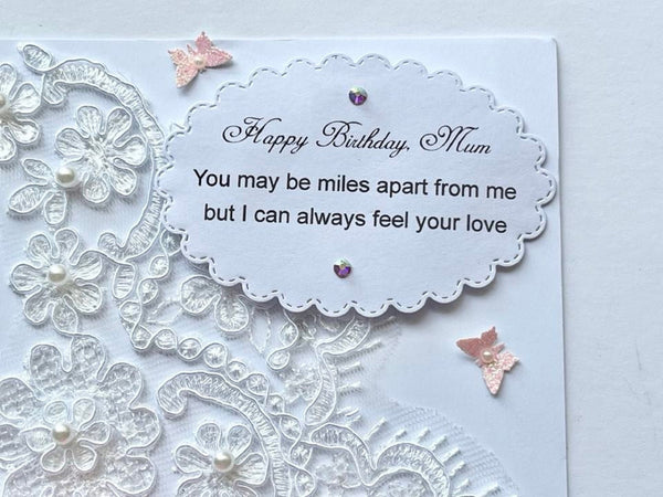 Luxury Handmade Preserved Birthday Card C002