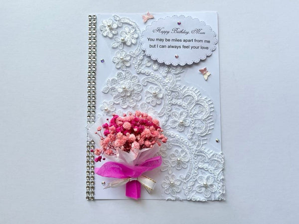Luxury Handmade Preserved Birthday Card C002