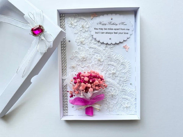Luxury Handmade Preserved Birthday Card C002