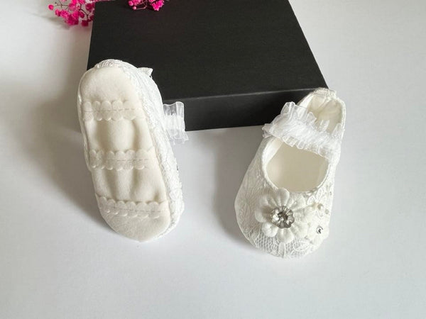 White Baby Shoes  BS007