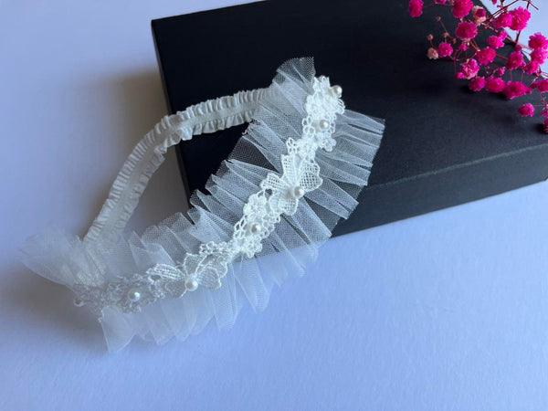 Off White Baby Lace Hair Headband  HB032