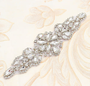 16 x 4cm / Iron On Crystal Rhinestone Diamante Applique   YS891