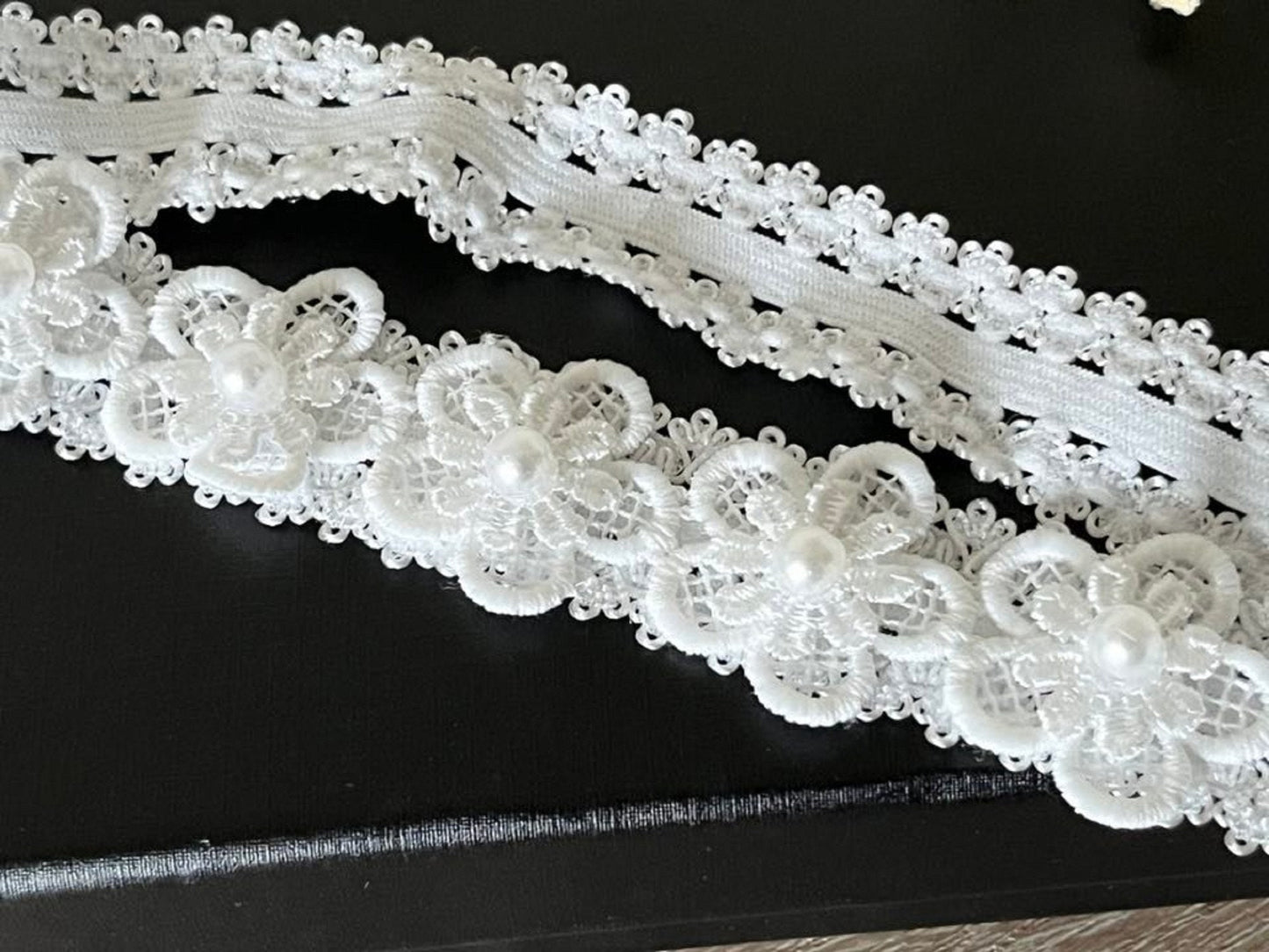 (HB053)  Off White Baby Lace hair band
