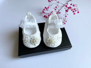 White Baby Shoes