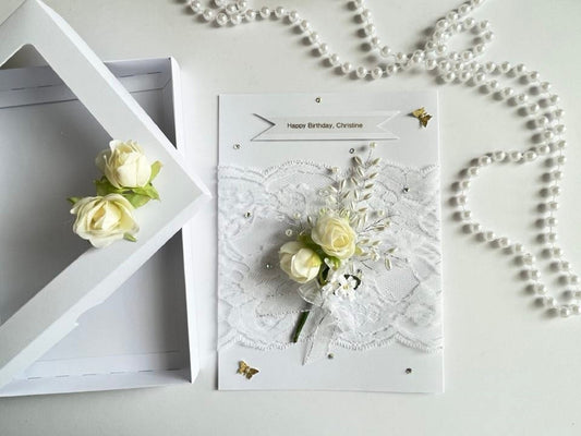 Luxury Personalised Birthday Card, Bouquet Card C080