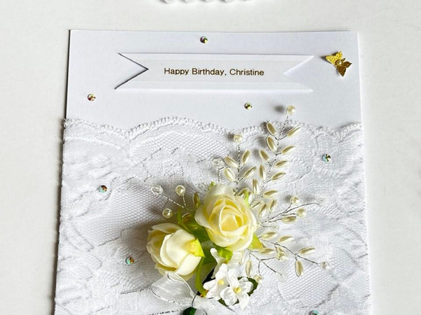 Luxury Personalised Birthday Card, Bouquet Card C080