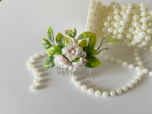 Bridal Hair Comb, Floral Hair comb CB001