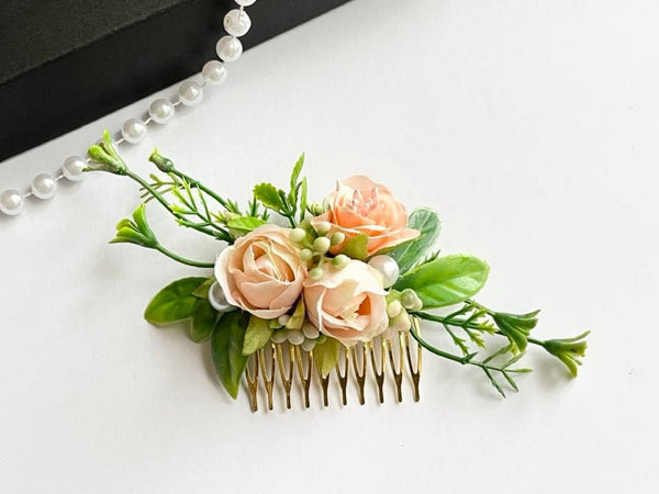 Bridal Hair Comb, Floral Hair comb  CB003