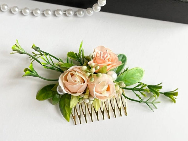 Bridal Hair Comb, Floral Hair comb  CB003