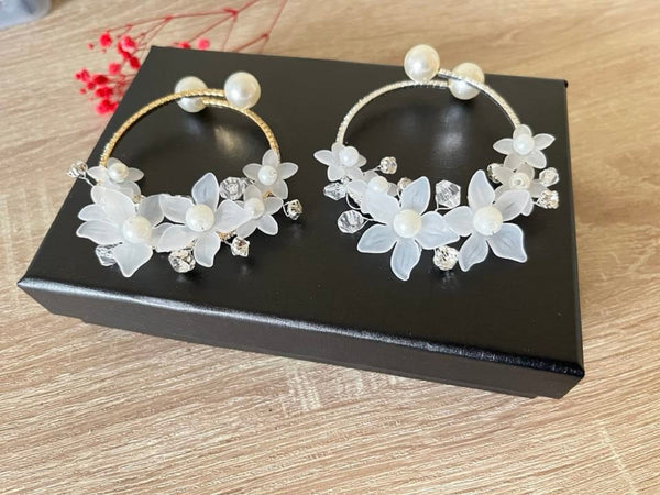 1 Piece / Crystal Open Corsage, Flower Bracelet CR014