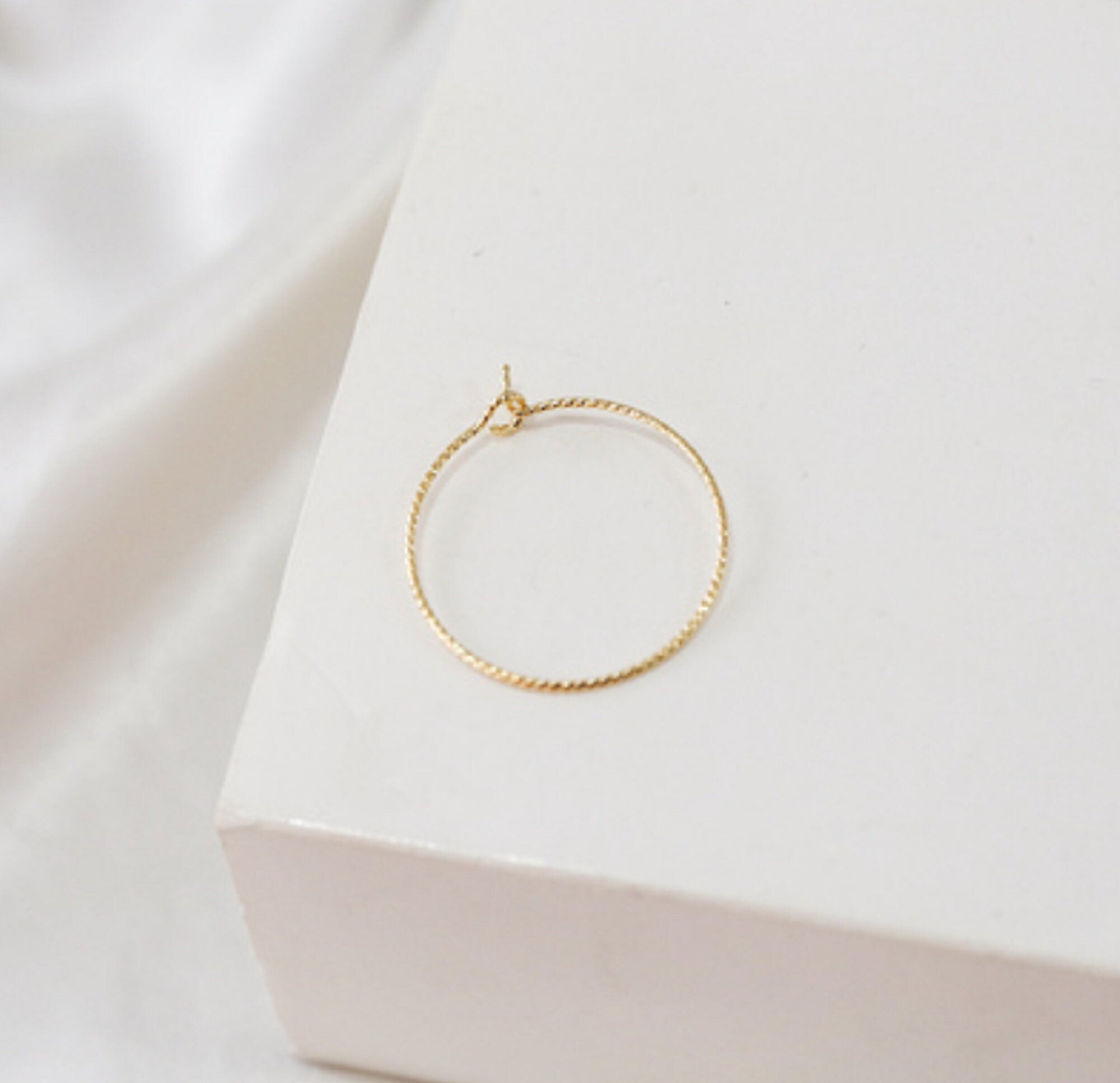 10 pcs / 25mm / Gold Plated Earrings Hoop EK06