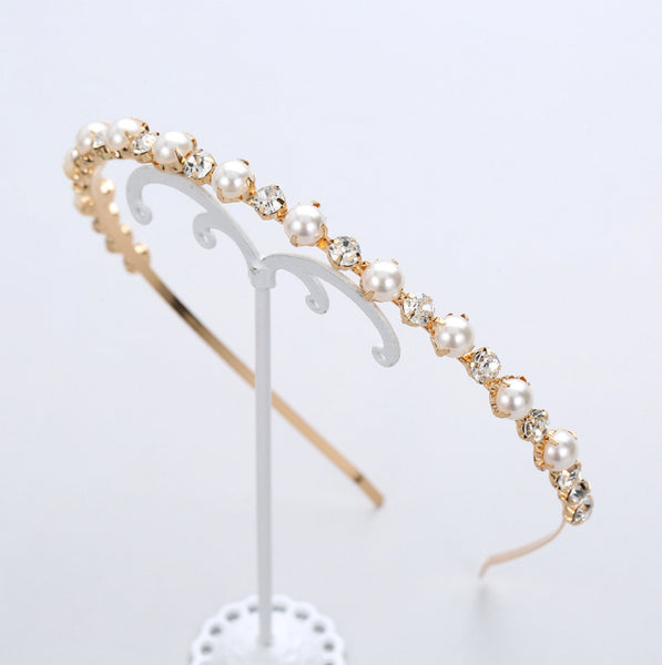 Rose Gold, Silver Colour / Crystal Wedding Headband  TS1885