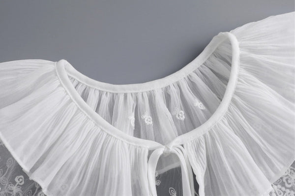 Off White, Black / Fake Lace Collar    B13(K-small)