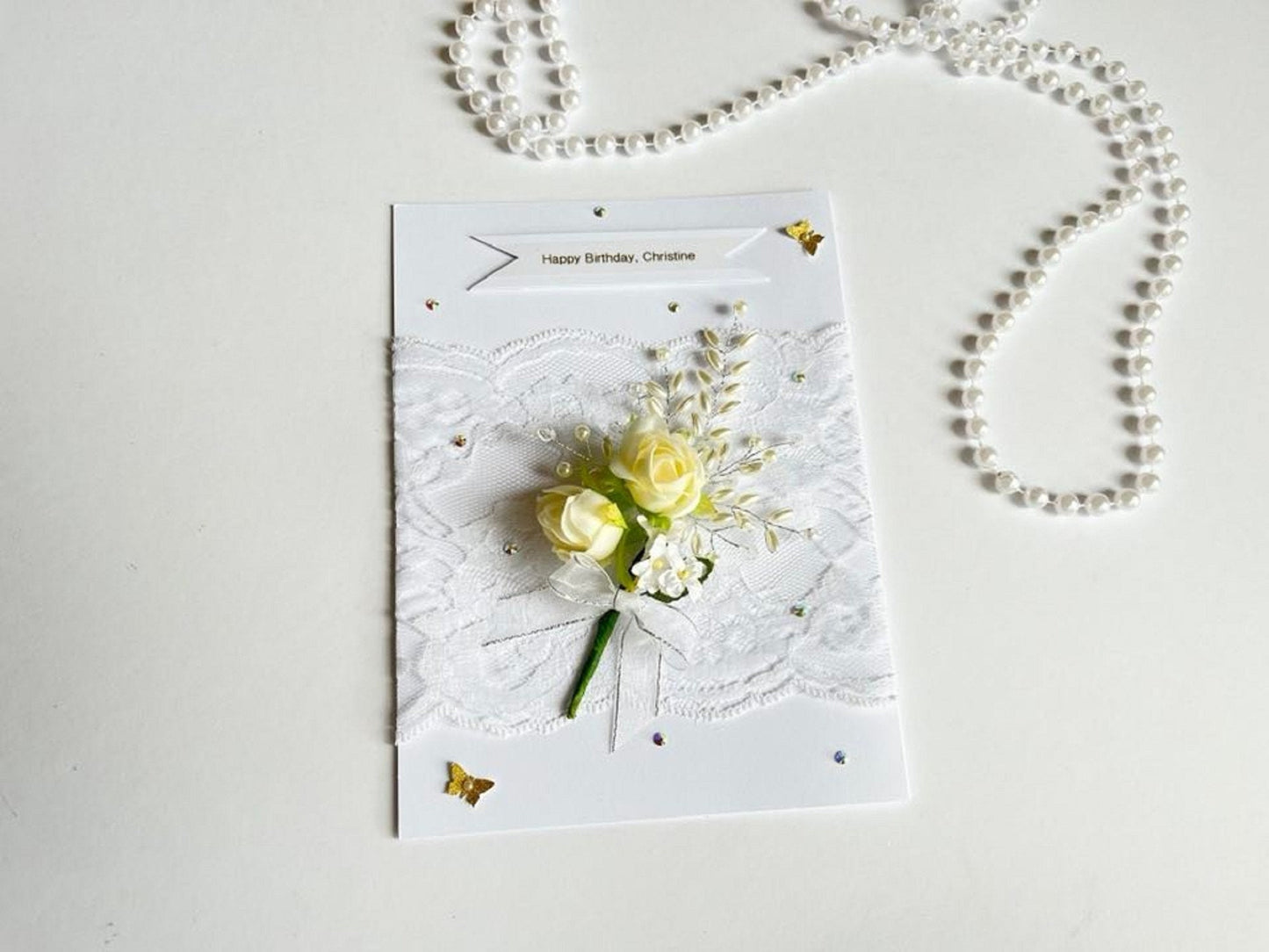 Luxury Personalised Birthday Card, Bouquet Card C080
