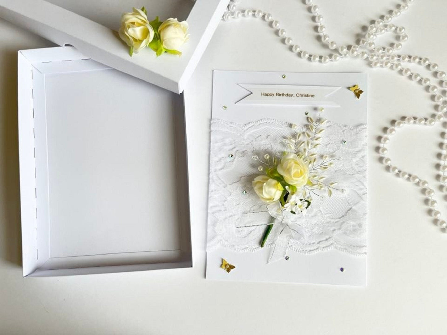 Luxury Personalised Birthday Card, Bouquet Card C080